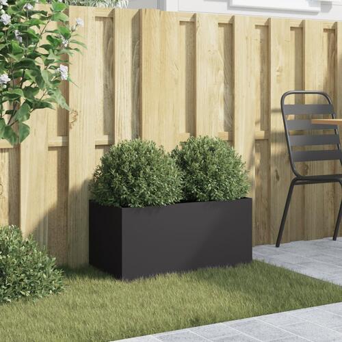 Plantekasse 62x30x29 cm koldvalset stål sort
