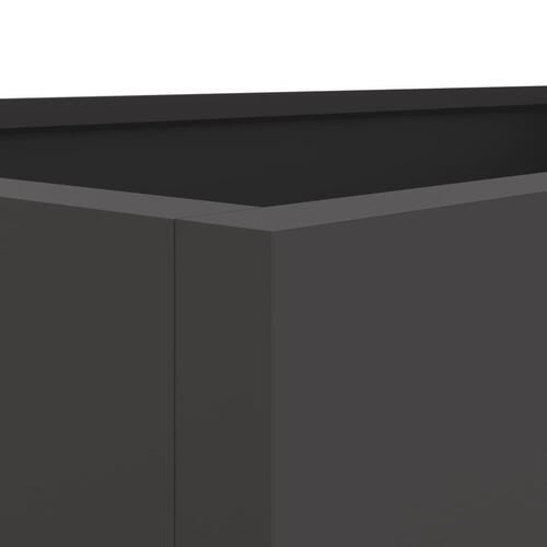 Plantekasse 62x30x29 cm koldvalset stål sort