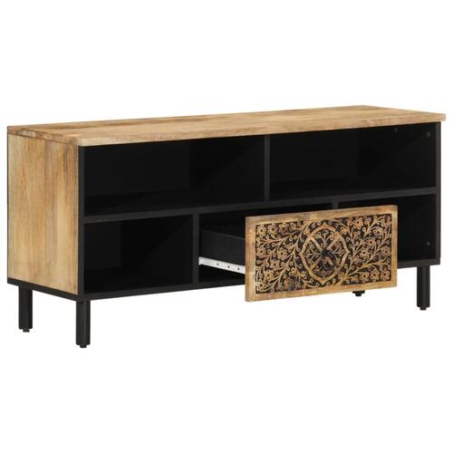 Tv-bord 100x33x46 cm massivt mangotræ
