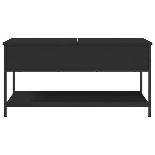 Sofabord 100x50x50 cm konstrueret træ og metal sort
