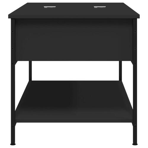 Sofabord 100x50x50 cm konstrueret træ og metal sort