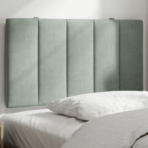 Gavlpude 90 cm velour lysegrå