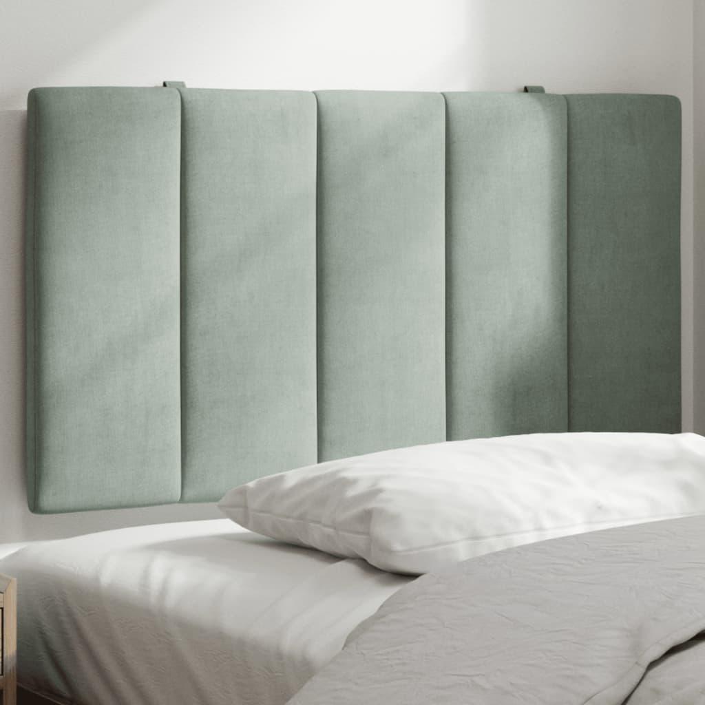 Gavlpude 90 cm velour lysegrå