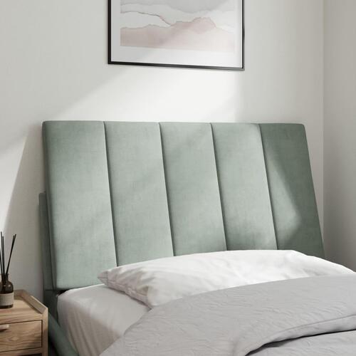 Gavlpude 90 cm velour lysegrå