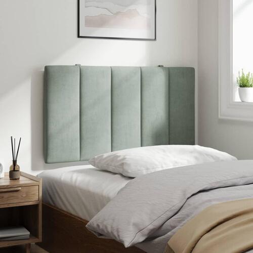 Gavlpude 90 cm velour lysegrå