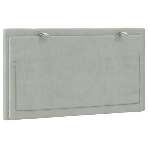Gavlpude 90 cm velour lysegrå