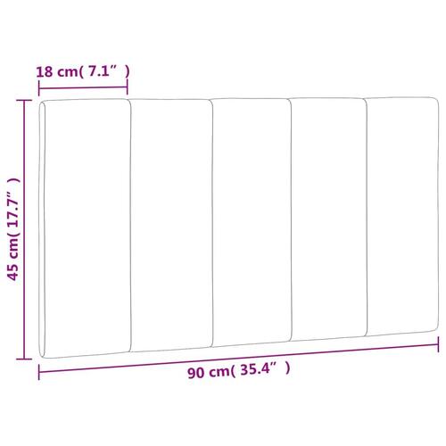 Gavlpude 90 cm velour lysegrå