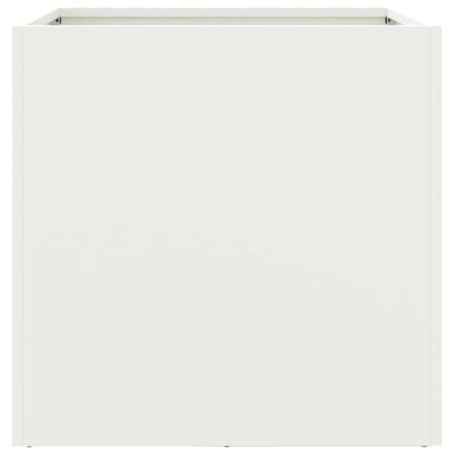 Plantekasse 49x47x46 cm koldvalset stål hvid
