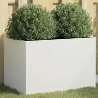 Plantekasse 62x40x39 cm koldvalset stål hvid