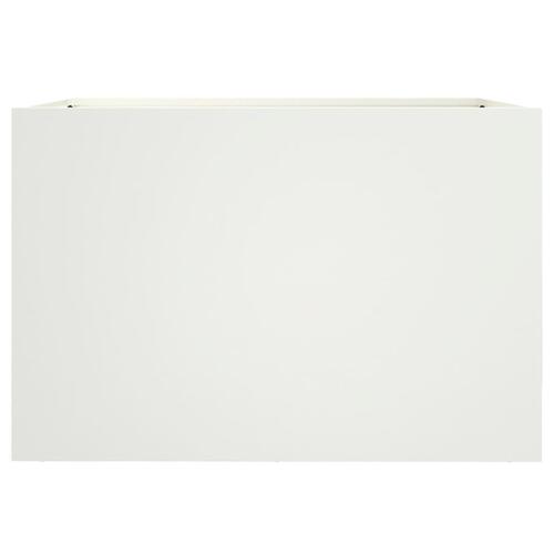 Plantekasse 62x40x39 cm koldvalset stål hvid