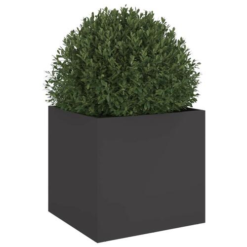 Plantekasse 42x40x39 cm koldvalset stål sort