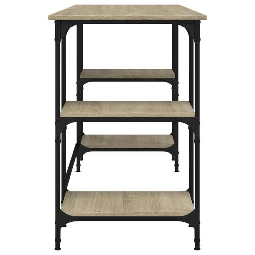 Skrivebord 140x50x75 cm konstrueret træ sonoma-eg