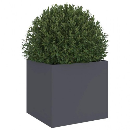 Plantekasse i koldvalset stål 32 x 30 x 29 cm - antracitgrå