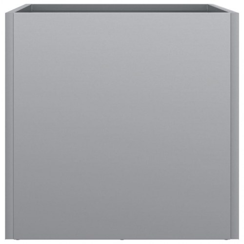 Plantekasse 32x30x29 cm galvaniseret stål sølvfarvet