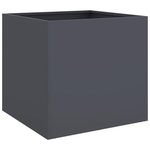 Plantekasse 42x40x39 cm koldvalset stål antracitgrå