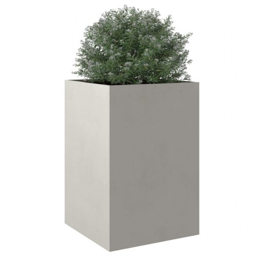 Plantekasse 52x48x75 cm rustfrit stål sølvfarvet