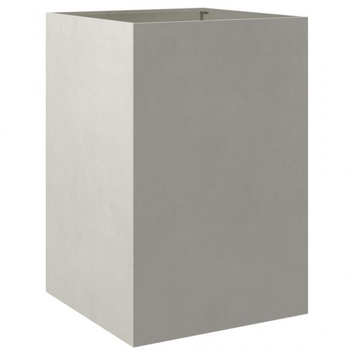 Plantekasse 52x48x75 cm rustfrit stål sølvfarvet