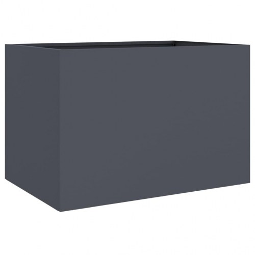 Plantekasse i stål 62 x 47 x 46 cm - antracitgrå