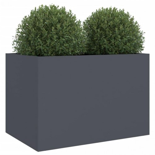 Plantekasse i stål 62 x 47 x 46 cm - antracitgrå