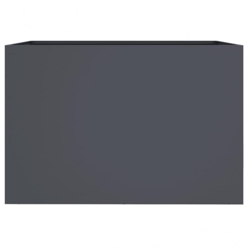 Plantekasse i stål 62 x 47 x 46 cm - antracitgrå