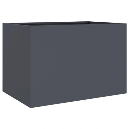 Plantekasse i stål 62 x 47 x 46 cm - antracitgrå