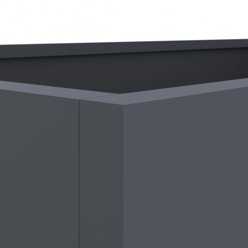 Plantekasse i stål 62 x 47 x 46 cm - antracitgrå