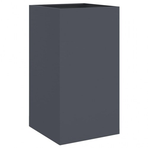 Plantekasse 42 x 38 x 75 cm i stål - antracitgrå