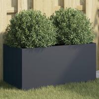 Plantekasse 62x30x29 cm koldvalset stål antracitgrå