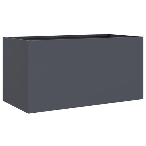 Plantekasse 62x30x29 cm koldvalset stål antracitgrå