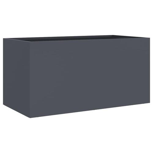 Plantekasse 62x30x29 cm koldvalset stål antracitgrå