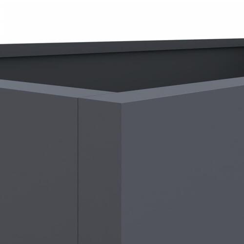 Plantekasse 62x30x29 cm koldvalset stål antracitgrå