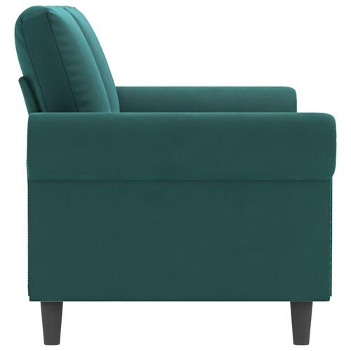 2-personers sofa 140 cm fløjl mørkegrøn