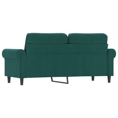 2-personers sofa 140 cm fløjl mørkegrøn