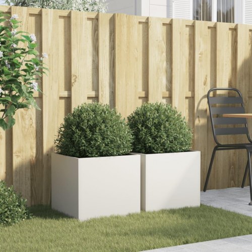 Plantekasser 2 stk. 42 x 40 x 39 cm - hvid