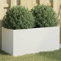 Plantekasse 62x30x29 cm stål hvid