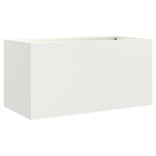 Plantekasse 62x30x29 cm stål hvid