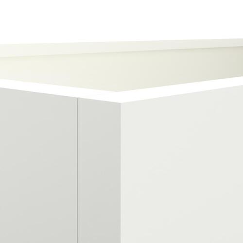 Plantekasse 62x30x29 cm stål hvid