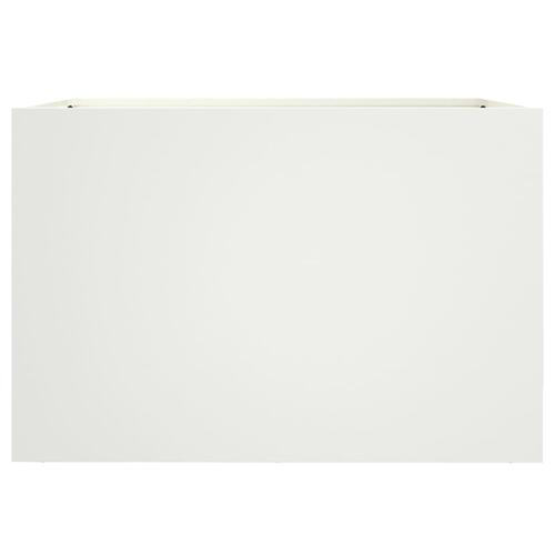 Plantekasse 62x47x46 cm koldvalset stål hvid