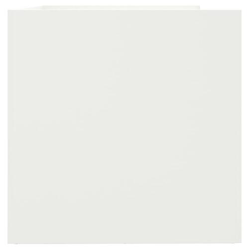 Plantekasse 62x47x46 cm koldvalset stål hvid