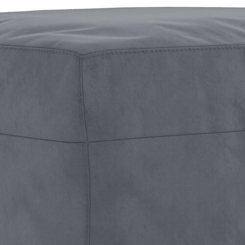 Sofasæt 4 dele med puder velour mørkegrå