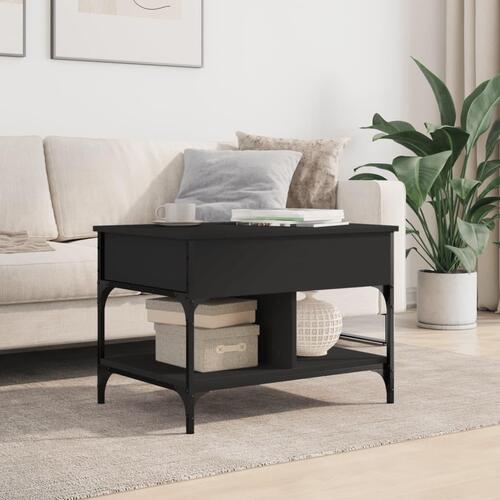 Sofabord 70x50x50 cm konstrueret træ sort