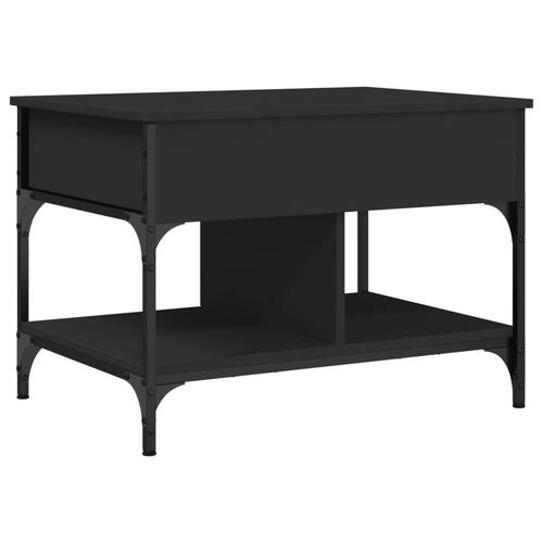 Sofabord 70x50x50 cm konstrueret træ sort