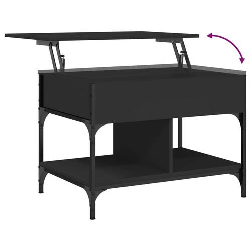 Sofabord 70x50x50 cm konstrueret træ sort