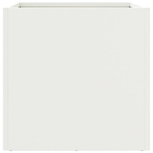 Plantekasser 2 stk. 32x30x29 cm stål hvid