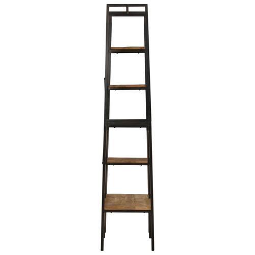 Tøjstativ med hylder 90x40x190 cm massivt mangotræ og jern