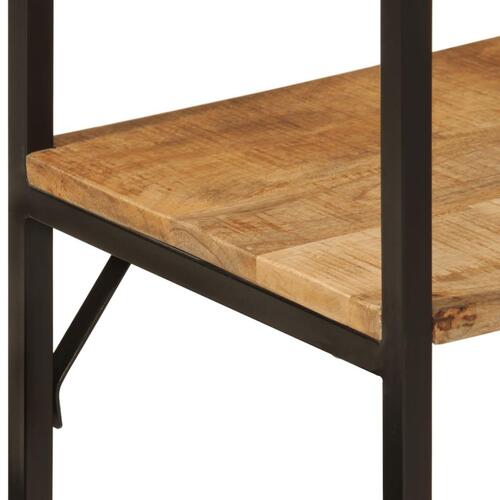 Tøjstativ med hylder 90x40x190 cm massivt mangotræ og jern