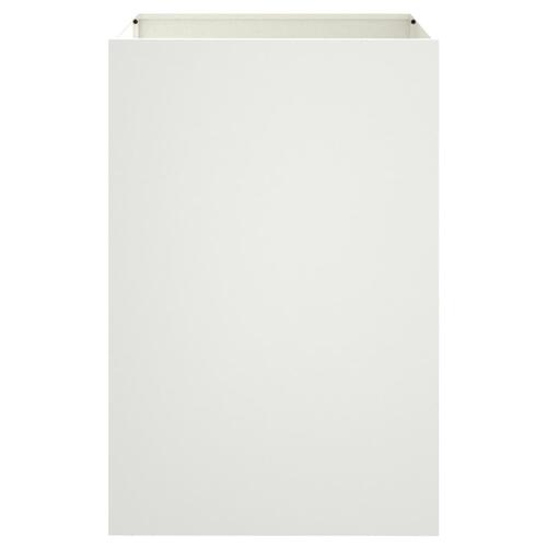 Plantekasse 52x48x75 cm koldvalset stål hvid