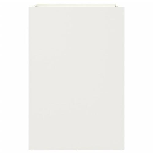 Plantekasse 52x48x75 cm koldvalset stål hvid