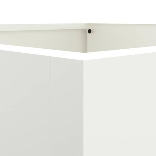 Plantekasse 52x48x75 cm koldvalset stål hvid