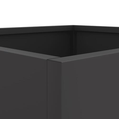 Plantekasse 49x47x46 cm koldvalset stål sort